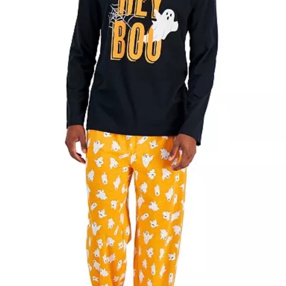 Family Pajamas Men's Halloween Hey Boo Mix It Family Pajama Set Small - Picture 3 of 3